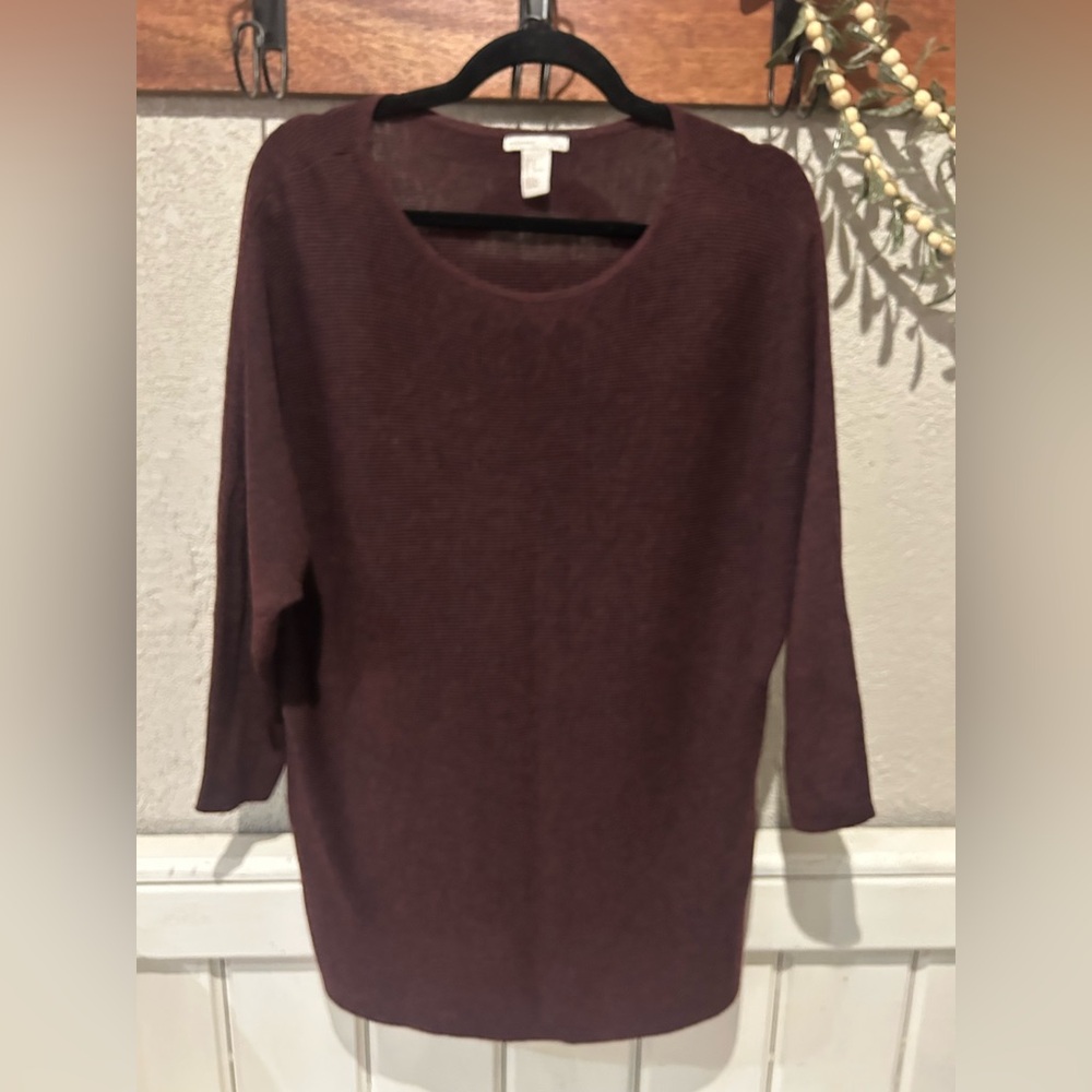 Mossimo Supply Co. Deep Burgundy Crew Neck Sweater